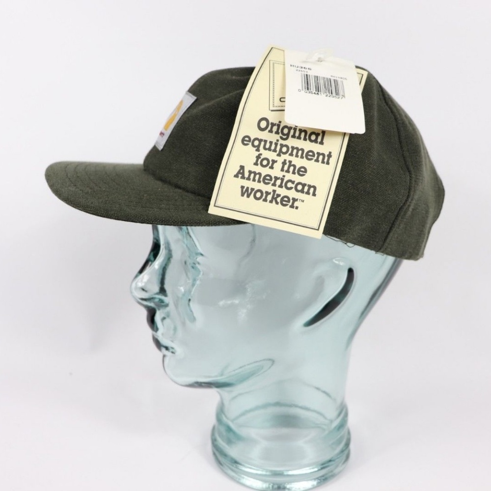 Vintage New Carhartt Spell Out Snapback Hat Green - Picture 4 of 8